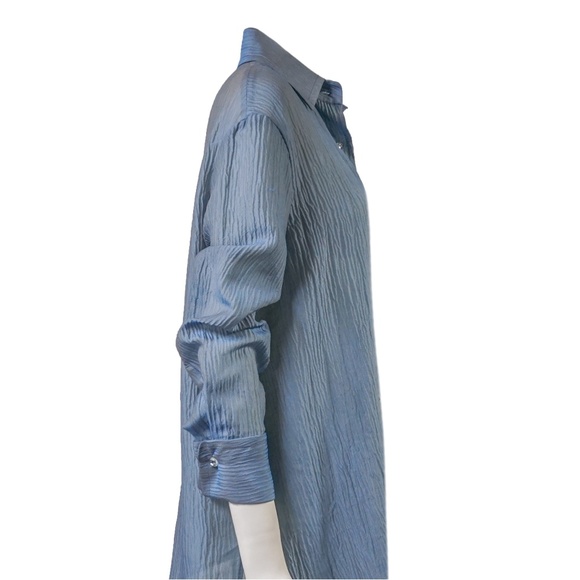 GIANFRANCO FERRÉ Silk Blend Plissé Blouse IT 40 - Picture 3 of 14